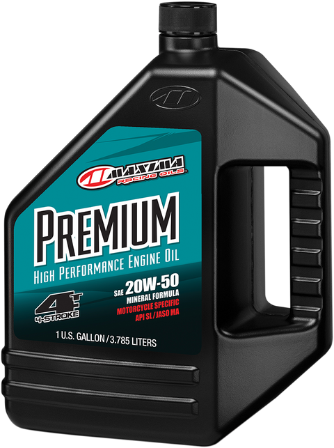 Premium High Performance Mineral 4T Engine Oil - 20W-50 - 1 US gallon