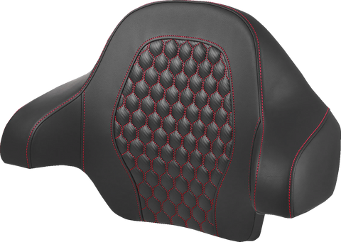 Tour Pack Backrest Pad - Honeycomb - Red Stitching - FL &