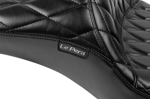 Maverick Daddy Long Legs Seat - Without Backrest - Diamond Stitched - FLH/FLT &