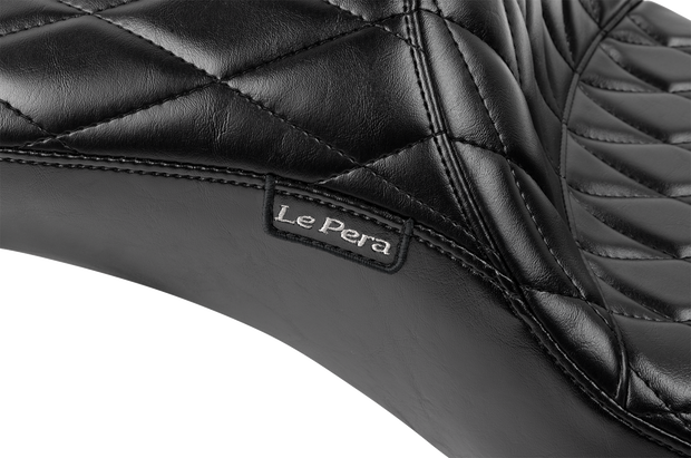 Maverick Daddy Long Legs Seat - Without Backrest - Diamond Stitched - FLH/FLT &