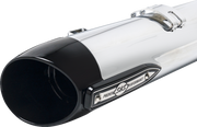 4" Broadhead Slip-On Mufflers - Slash Cut - Chrome