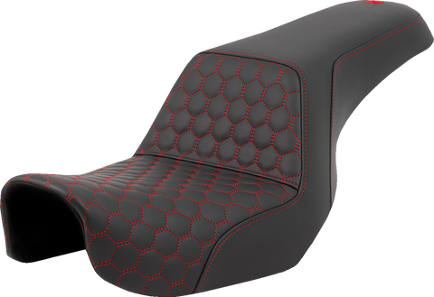 Step-Up Seat - Honeycomb - Red Stitching - Dyna &