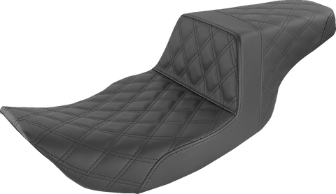 Step-Up Seat - Full Lattice Stitch - Black - FLHR/FLHX