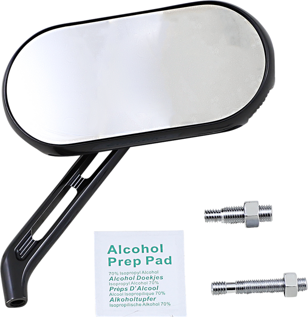 Mirror - Sidekick - Side View - Oval - Black - Right