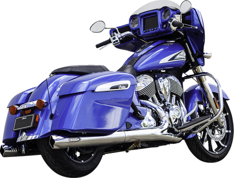 4" Broadhead Slip-On Mufflers - Fishtail - Chrome