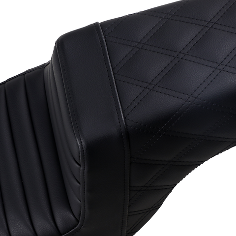 Step-Up Seat - Front Tuck-n-Roll/Rear Lattice Stitch - Black