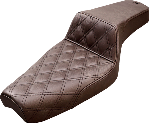 Step-Up Seat - Front Lattice Stitch - Brown - XL