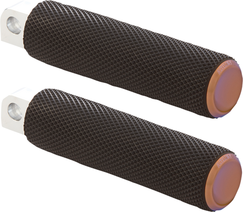 Knurled Footpegs - Male Mount - Titanium
