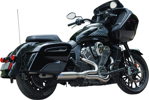 2-into-1 Qualifier Exhaust System - 50-State - Brushed - Stainless Steel