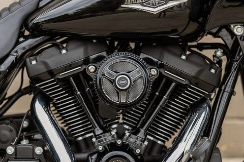 Air Cleaner Cover - Triple-Spoke - Black