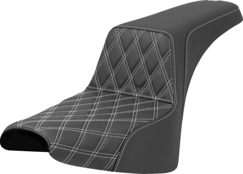Step-Up Seat - Front Lattice Stitch - White Stitch - FXST/FXBB &