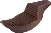 Step-Up Seat - Front Tuck-n-Roll/Rear Lattice Stitch - Brown
