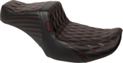 Tailwhip Seat - Red Double Diamond Stitch - FLH/FLT '23-'24