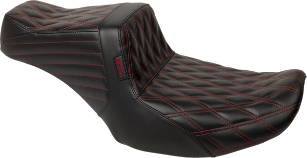 Tailwhip Seat - Red Double Diamond Stitch - FLH/FLT &