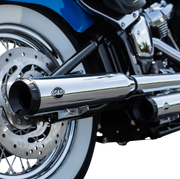 Grand National Race Mufflers for Softail - Chrome