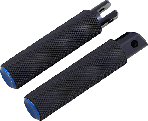 Knurled Footpegs - Blue - FX/FL &