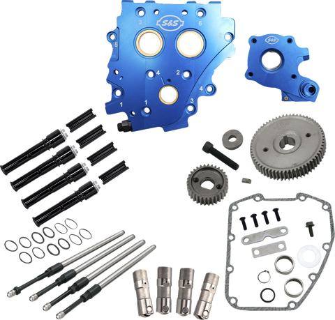Cam Chest Kit without Cams - Gear Drive - Oil Cooled - Black Pushrods - Twin Cam