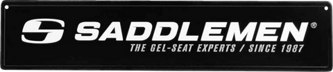 Metal Sign - 24" x 5-1/2" - Black/White