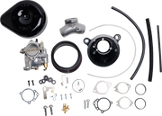 Super E Carburetor with Stealth Air Cleaner Kit - Gloss Black - Evolution Big Twin
