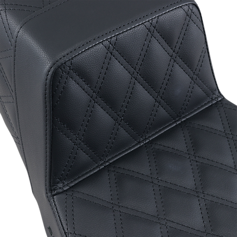 Step-Up Seat - Full Lattice Stitch - Black - FLHR/FLHX