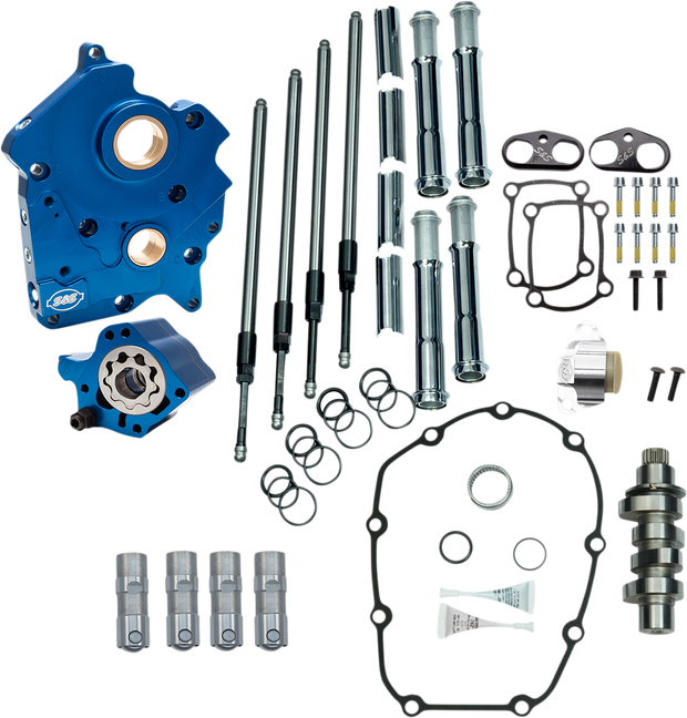 Cam Chest Kit with Plate - Chain Drive - Oil Cooled - 475 Cam - Chrome ...