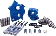 Cam Chest Kit with Plate - Chain Drive - Oil Cooled - 475 Cam - Black Pushrods - M8