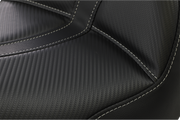 Dominator Solo Seat - w/o Backrest - Black w/ Gray Stitching - FL/FX '06-'17