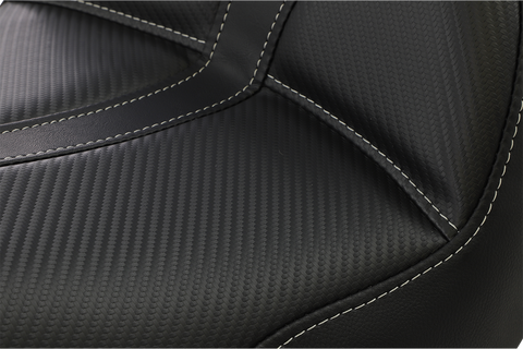 Dominator Solo Seat - w/o Backrest - Black w/ Gray Stitching - FL/FX &