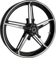 Wheel with Hub/Adapter - Factory 24 - Front - Black/Contrast Cut - 21x3.5