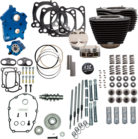 132" Power Pack - 550 Gear Drive - Oil Cooled - Black w/o Highlight Fins - M8