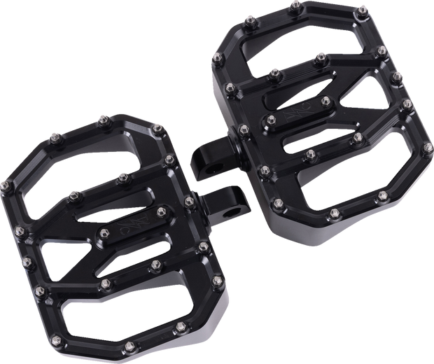 Mini Aggressor Floorboards - Black - Rear