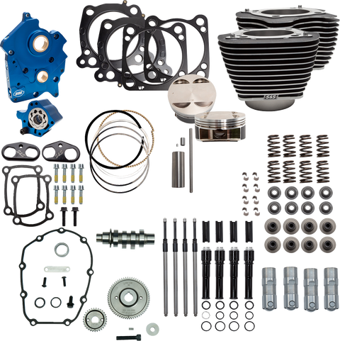 Power Pack - 4.375" Stroke - Oil Cooled - Black w/Highlights - M8