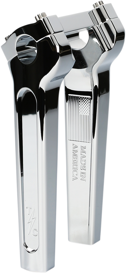 Handlebar Risers - Straight - 8" - Chrome