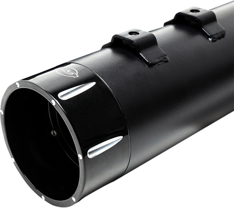 4-1/2" MK45 Performance Mufflers - Black with Black Tracer