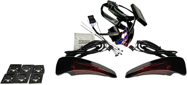 Sequential Tour Pak Seat Back Rest LED Lights - Black/Red - FLH ...