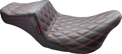Tailwhip Seat - Double Diamond w/ Red Thread - Black - FL &