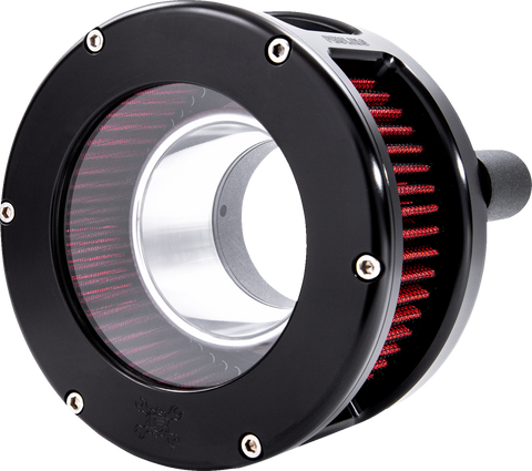 BA Series Air Cleaner Kit - Black Anodized - Red Filter
