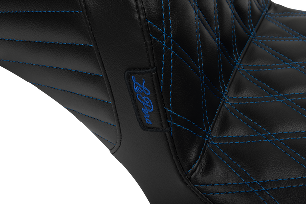 Tailwhip Daddy Long Legs Seat - Blue Double Diamond Stitch - FLH/FLT &