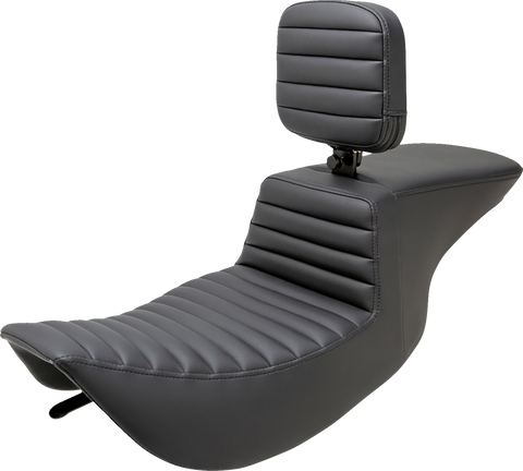 Tour Step-Up Seat - Rider Backrest - Tuck-n-Roll - FLHR/FLHX &