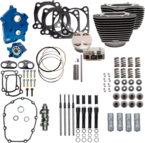 Power Pack - 4.375" Stroke - Oil Cooled - Black w/Highlights - M8