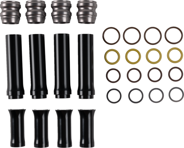 Pushrod Tube Cover Kit - 10 Gauge® - Titanium - M8