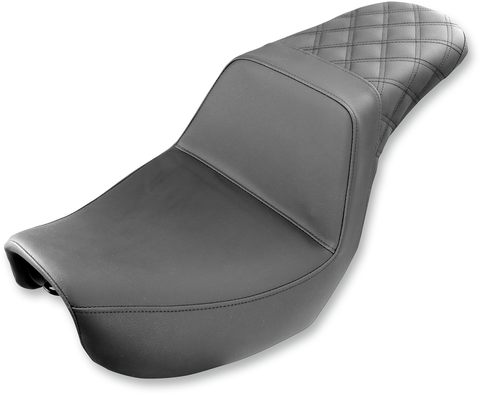 Step-Up Seat - Rear Lattice Stitched - Black - Dyna
