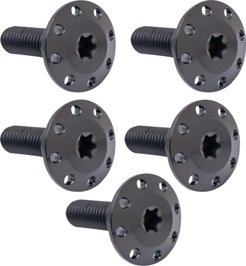 Bolt Kit - Holeshot/Front/Floating/Brake Rotor - Spoke Mount - Black - 5 Pack