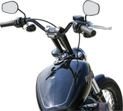 Handlebar Risers - Straight - 8" - Gauge Cutout - Black