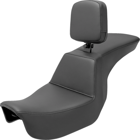 Tour Step-Up Seat - Rider Backrest - Plain - Dyna &
