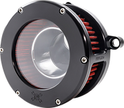 BA Air Cleaner Kit - Black/Clear with Red Filter - M8
