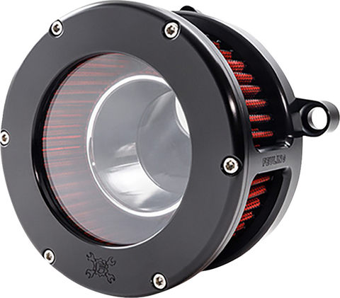 BA Air Cleaner Kit - Black/Clear with Red Filter - M8