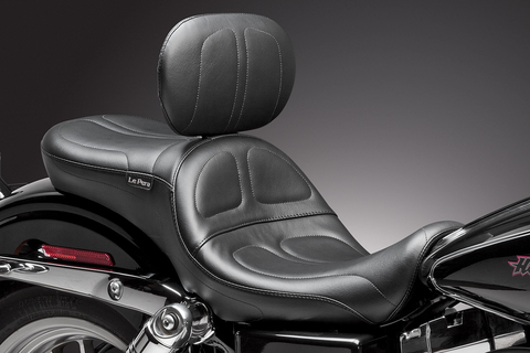 Maverick Seat - with Backrest - Stitched - Black - FLD/FXD &