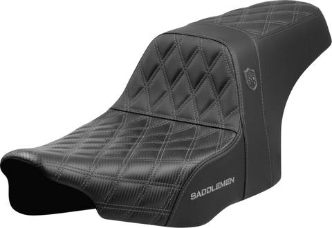 Pro Series SDC Performance Seat - Gray Stitching - w/o Backrest - FLT/FLH &