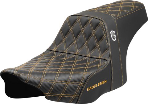 Pro Series SDC Performance Seat - Gold Stitching - w/o Backrest - FLT/FLH &